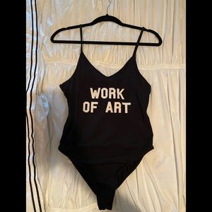 ZARA | WORK OF ART Black Stretchy Body Suit